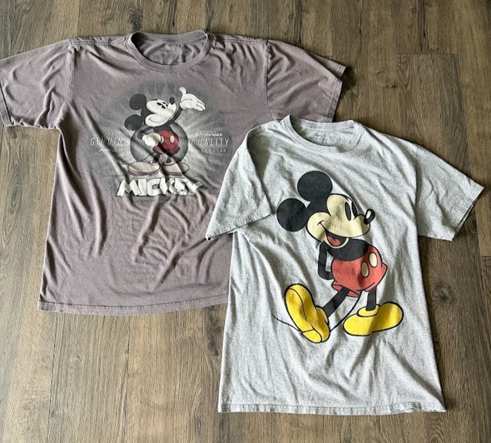 Disney Mickey Mouse Shirts Size Medium Lot of 2